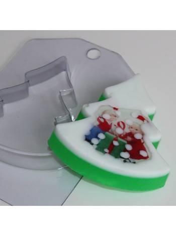 Елка плоская - формочка для мыла ручной работы