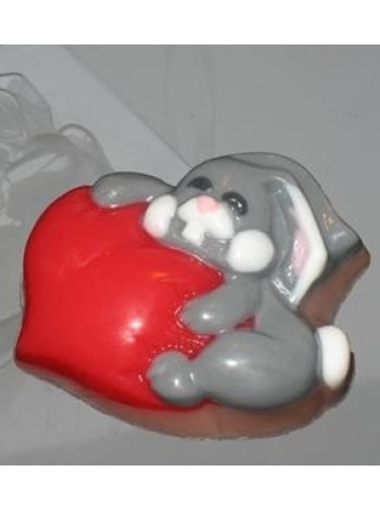 Влюбленный заяц - форма для мыла пластик