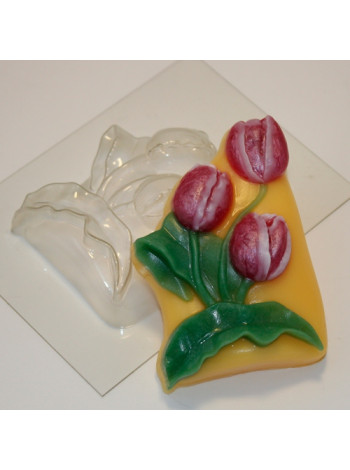 Тюльпаны ED  - формочка для мыла ручной работы пластиковая