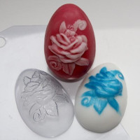 Яйцо/Роза  - форма для мыла пластиковая