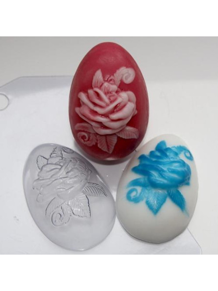 Яйцо/Роза  - форма для мыла пластиковая