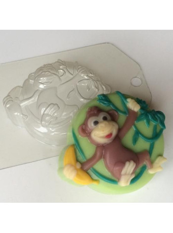 Обезьяна на лиане - форма для мыла пластиковая