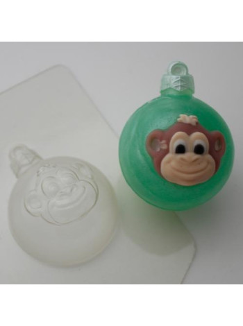 Шар/Голова мартышки - форма для мыла пластиковая