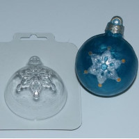 Шар/Снежинка - форма для мыла пластиковая