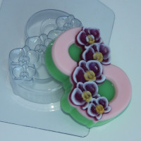 8 марта/Орхидеи по диагонали - форма для мыла пластиковая