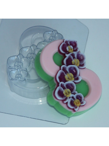 8 марта/ Орхидеи по диагонали - формочка для мыла ручной работы