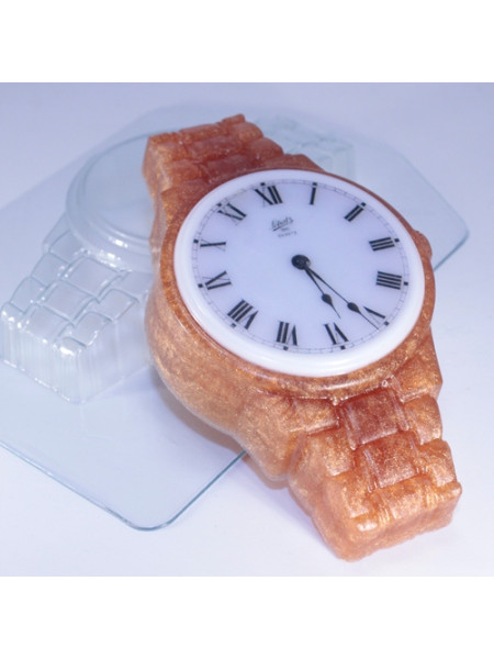 Часы наручные. Металлический браслет - форма для мыла пластиковая