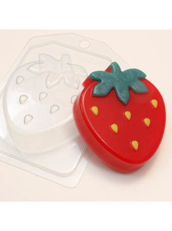 Клубника мультяшная - форма для мыла ручной работы пластиковая