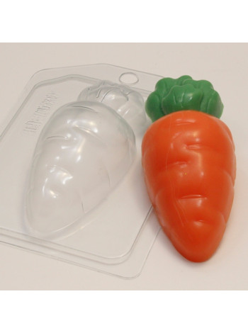 Морковка мультяшная - форма для мыла пластиковая
