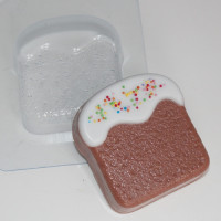 Кулич плоский - форма для мыла пластиковая 