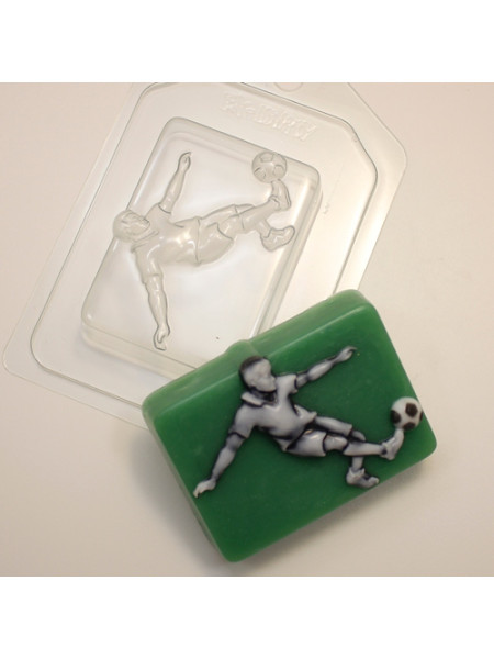 Футболист - форма для мыла пластиковая