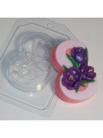 8 марта/ Крокусы - форма для мыла пластиковая