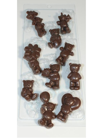 Ассорти Мишки — формочка для мыла и шоколада ручной работы