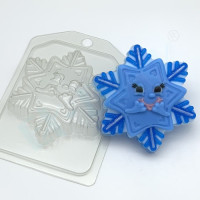 Снежинка хихикает - форма для мыла пластиковая