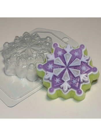 Снежинка 6 - форма для мыла пластиковая