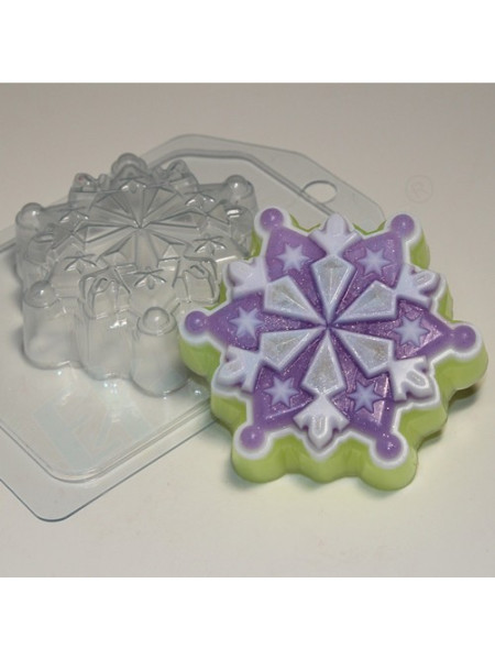 Снежинка 6 - форма для мыла пластиковая