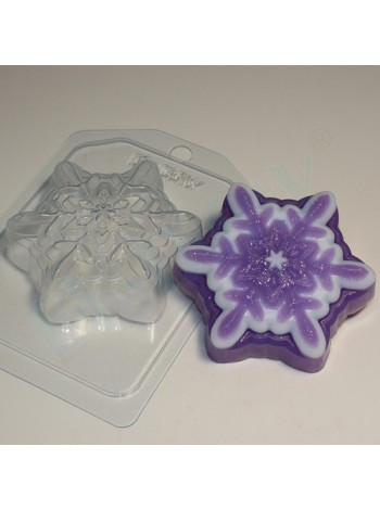 Снежинка 5 - форма для мыла пластиковая