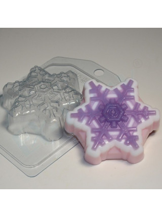 Снежинка 4 - форма для мыла пластиковая
