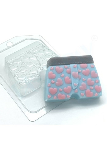 Труселя с сердечками - формочка для мыловарения