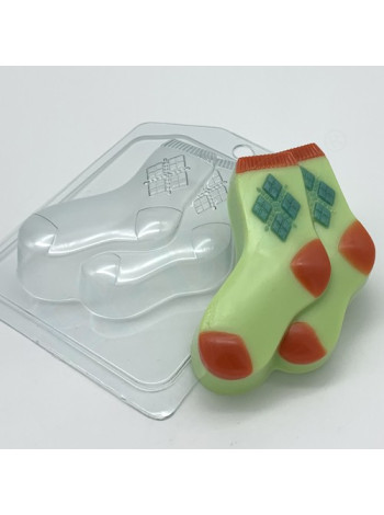 Носки мужские пара - формочка для мыловарения