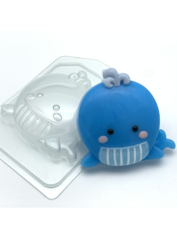 Кит мультяшный - формочка для мыловарения