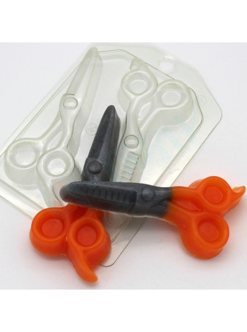 Ножницы парикмахерские - формочка для мыловарения