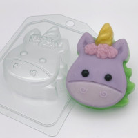 Единорог мультяшный анфас - форма для мыла