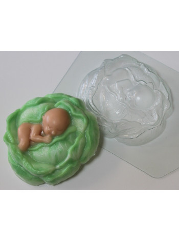 Малыш в капусте  - форма для мыла купить