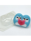 Пингвины парочка с сердцем - форма для мыла купить