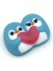 Пингвины парочка с сердцем - форма для мыла купить