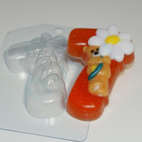 Цифры/7 с мишкой - форма для мыла