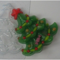 Ёлка украшенная ED - форма для мыла пластиковая