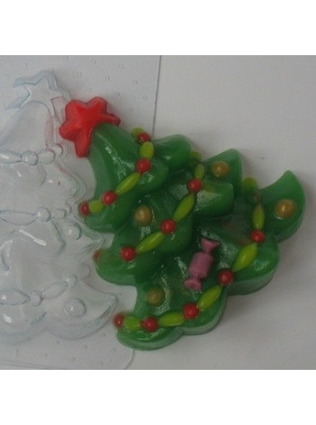 Елка украшенная - форма для мыла ручной работы