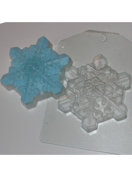 Снежинка кристальная ED — форма для мыла, пластиковая