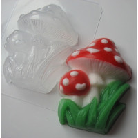 Мухоморы-форма для мыла пластик (Россия)