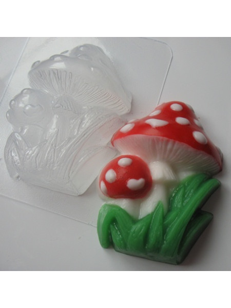 Мухоморы-форма для мыла пластик (Россия)