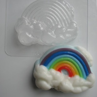Радуга в облаках- форма для мыла пластиковая