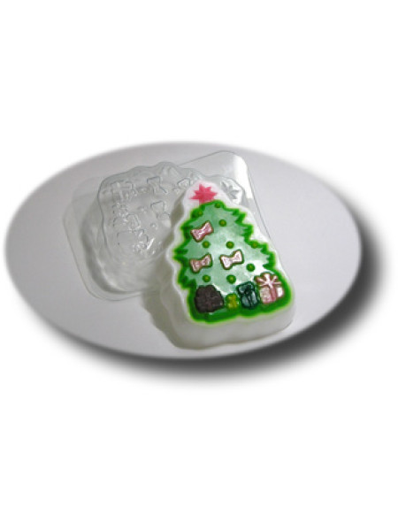 Елочка с подарками - форма для мыла пластиковая
