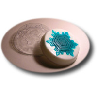 Снежинка на снегу - форма для мыла пластиковая