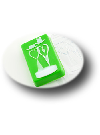 Сердечная пара  - формочка для мыла ручной работы