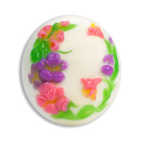 Цветы на овале - форма для мыла пластиковая