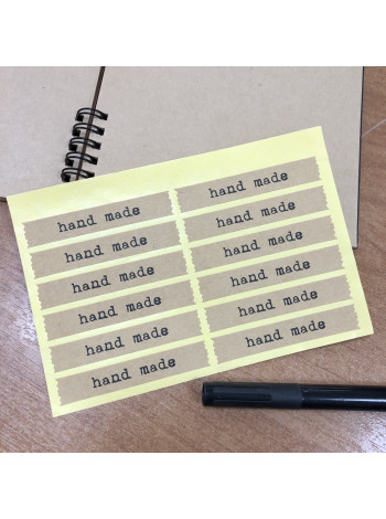 hand made (печатная машинка) - стикеры для мыла купить